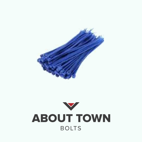 200mm x 4.8mm Quality Blue Cable Ties 200 x 4.8 100pk - About Town Bolts